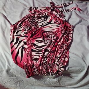 Kids pink zebra shirt